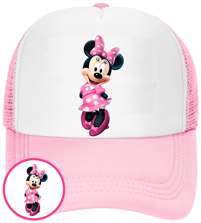 CZAPKA Z DASZKIEM MYSZKA MIKI DLA DZIECI SIATKA RÓŻOWA BEJSBOLÓWKA