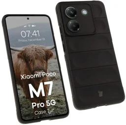 Bizon Pancerne etui Case Tur do Xiaomi Poco M7 Pro 5G, czarne - Etui i futerały do telefonów - miniaturka - grafika 1