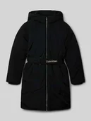 Kurtki i płaszcze dla dziewczynek - Kurtka o kroju regular fit z wyhaftowanym logo model ‘Belted’ - miniaturka - grafika 1