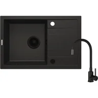 Zlewozmywaki z baterią - Zlewozmywak DEANTE Corio ZRCPG113 Grafitowy metalik + bateria stojąca - miniaturka - grafika 1
