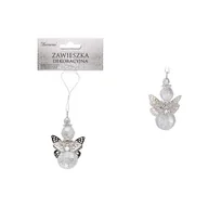 Ozdoby bożonarodzeniowe - Zawieszka Aniołek 6 cm mix srebrna - miniaturka - grafika 1