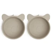 Miseczki i talerzyki dla dzieci - 2 Miseczki Silikonowe Koala Cobblestone Nuuroo - miniaturka - grafika 1