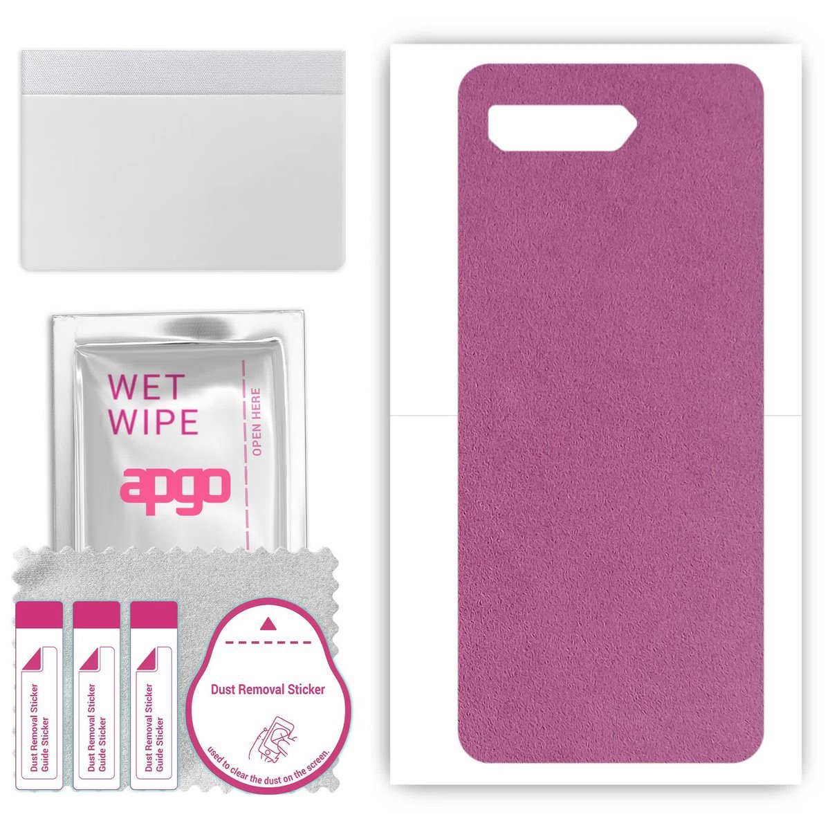 Folia naklejka skórka strukturalna na TYŁ Zamsz do Asus ROG Phone 5s - Zamsz Fioletowy - apgo SKINS