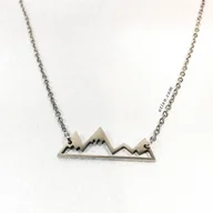 Naszyjniki - Naszyjnik celebrytka damski srebrny Góry - miniaturka - grafika 1