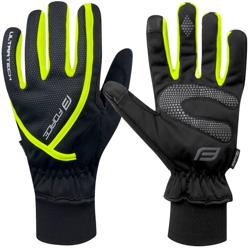 Rękawiczki Rowerowe Długie Zimowe Force Ultra Tech Bkfl 90454-S