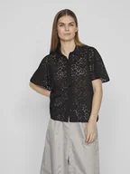 Bluzki damskie - Vila Bluzka w kolorze czarnym - miniaturka - grafika 1