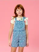 Kombinezony dla dzieci - Sinsay - Jeansowe szorty ogrodniczki - granatowy - miniaturka - grafika 1