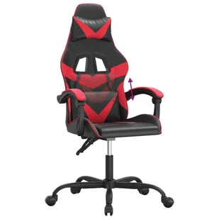 Lumarko Fotel gamingowy, czarno-czerwony, sztuczna skóra - Fotele gamingowe - miniaturka - grafika 8