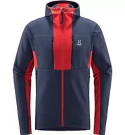 Kurtki męskie - Haglöfs Męska kurtka ROC Nordic Mid Hood, niebieski, M - miniaturka - grafika 1