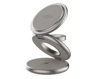 Ładowarki do telefonów - FIXED Ładowarka Indukcyjna 3 w 1 MagPowerstation Round titanium - miniaturka - grafika 1