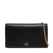 Torebki damskie - Torebka Calvin Klein Ck Wallet On Chain LV04F3319G Czarny - miniaturka - grafika 1