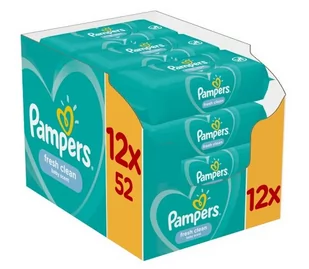 PAMPERS Chusteczki Fresh Clean 12x52szt 8001841078441 - Chusteczki nawilżane - miniaturka - grafika 1