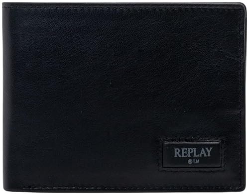 Replay Męski portfel na akcesoria podróżne FM5321, 0098 Black, 0098 Czarny, L 13 X H 10 CM