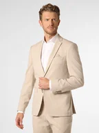 Garnitury - Finshley & Harding Męska marynarka od garnituru modułowego Mężczyźni Slim Fit beżowy marmurkowy, 42 - miniaturka - grafika 1