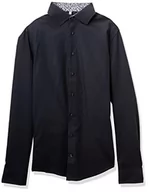 Koszule męskie - Seidensticker Męska koszula biznesowa – krój slim fit – nie wymaga prasowania – kołnierz Kent – długi rękaw – 100% bawełna, granatowy, 37 - miniaturka - grafika 1