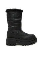 Śniegowce damskie - Calvin Klein Jeans Śniegowce Flatform Chelsea Boot Padded YW0YW01558 Czarny - miniaturka - grafika 1