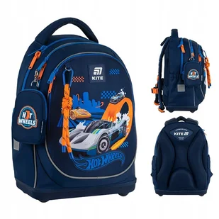 PLECAK SZKOLNY DLA CHŁOPCÓW NIEBIESKI HOT WHEELS KITE - Plecaki szkolne i tornistry - miniaturka - grafika 1