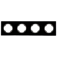 Klawisze i ramki - Ramka poczwórna SOUL czarny DMP SOLID - miniaturka - grafika 1