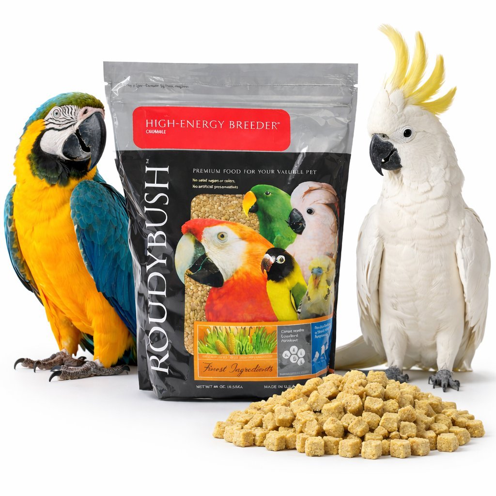 RoudyBush High Energy Breeder Mini 1,25kg - Granulat dla papug o podniesionej ilości tłuszczu