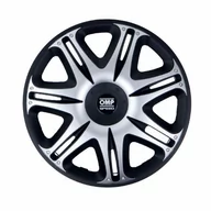 Kołpaki samochodowe - Kołpaki OMP Ghost Speed Czarny Srebrzysty 16" (4 uds) - miniaturka - grafika 1