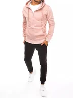 Dresy męskie - Dres męski różowo-czarny Dstreet AX0640-L - miniaturka - grafika 1