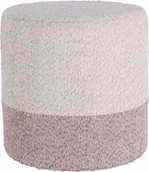 Krzesełka i taborety dla dzieci - Home Styling Collection Pufa okrągła tapicerowana w dwóch kolorach boucle, Ø 35 x 34 cm - miniaturka - grafika 1