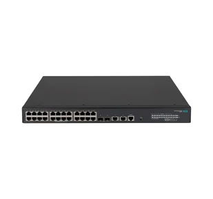 HPE FlexNetwork 5140 24G POE+2SFP+2XGT EI Zarządzany L3 Gigabit Ethernet (10/100/1000) Obsługa PoE 1U JL823A#ABB - Switche - miniaturka - grafika 1