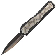 Noże - Nóż automatyczny OTF Heretic Colossus Custom DE Black Aluminum / Flamed Ti Inlay, High Sheen SW DLC MagnaCut by Tony Marfione Jr. - miniaturka - grafika 1
