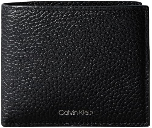 Calvin Klein Męskie folie wytłaczane EW portfel W Coin LV04D1138G portfele, czarny (czarny), jeden rozmiar, czarny (czarny), Rozmiar Uniwersalny