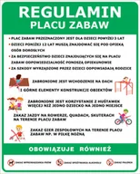 Akcesoria BHP - Tablica Regulamin placu zabaw 2, 80x100cm -płyta kompozytowa dibond - miniaturka - grafika 1