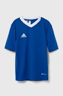 Koszulki dla dziewczynek - adidas Performance t-shirt dziecięcy ENT22 JSY Y kolor niebieski gładki - grafika 1