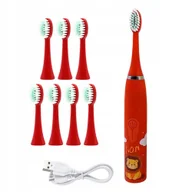 Szczoteczki do zębów dla dzieci - Szczoteczka soniczna dla dzieci USB + 8 końcówek, bajkowy wzór - miniaturka - grafika 1