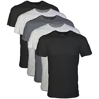 Koszulki męskie - GILDAN Podkoszulka męska (5 sztuk), Różne czarny/szary (5 sztuk), XL - grafika 1