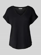 Koszulki i topy damskie - T-shirt o luźnym kroju z mieszanki wiskozy - miniaturka - grafika 1