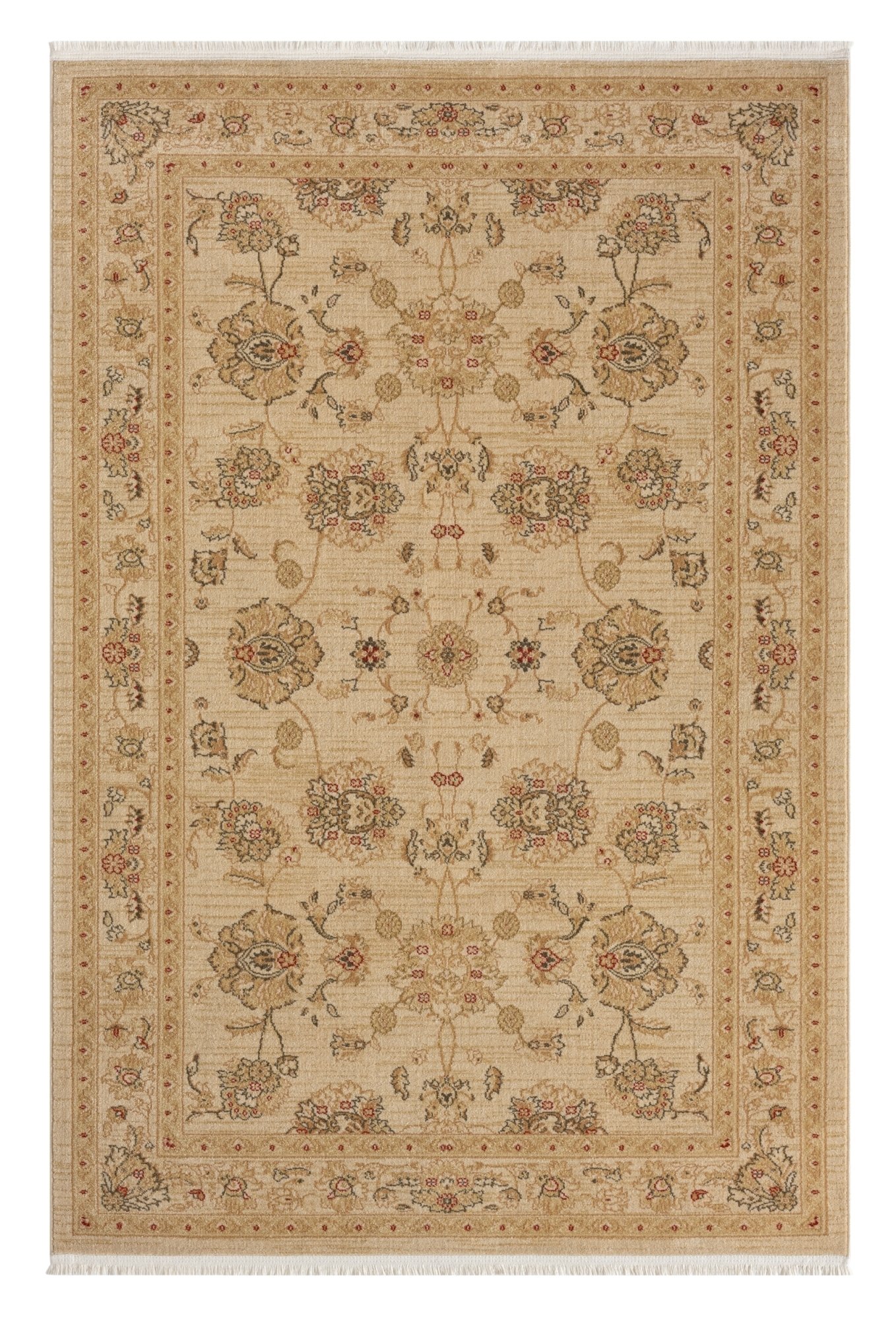 Dywan MY-RUG, Ben 4, 230x160, dywan z krótkim włosiem, orientalny wygląd, szlachetny połysk, złoty, klasyczny wzór, prostokątny