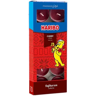 Haribo świąteczne tealighty zapachowe 10 szt - Cherry Cola - Świece - miniaturka - grafika 1