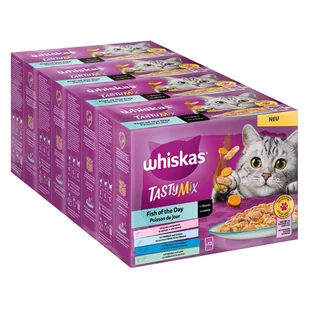 Pakiet Whiskas Tasty Mix, saszetki, 48 x 85 g - Ryba dnia w sosie - Mokra karma dla kotów - miniaturka - grafika 1