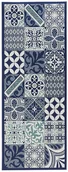 Dywany - Zala Living Designerska chodnik kuchenny chodnik tkanina płaska Accent imitacja płytek Niebieski 80 x 200 cm 102682-80x200 - miniaturka - grafika 1