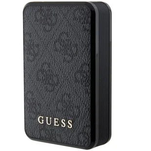 Guess Powerbank 18W GUPB10DP4GEGK 10000mAh czarny/black 4G Leather Metal Logo - Powerbanki - miniaturka - grafika 1
