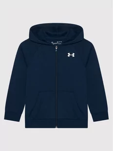 Under Armour Bluza Ua Rival Cotton Full Zip 1357613 Granatowy Loose Fit - Bluzy dla chłopców - miniaturka - grafika 1