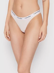 Calvin Klein Underwear Stringi 0000D1617A Różowy - Majtki damskie - miniaturka - grafika 1
