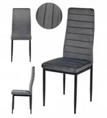 Krzesła - Krzesło tapicerowane pikowane Welurowe 01 salon jadalnia Loft szary - miniaturka - grafika 1