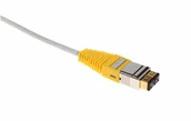 Patchcordy - BKT-ELEKTRONIK Patchcord BKT NL 2P/RJ45 SF/UTP 100Base-T LSHF żółty/szary 5m 114A4224.5 - miniaturka - grafika 1
