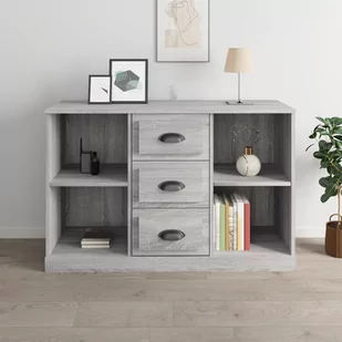 vidaXL Szafka, szary dąb sonoma, 104,5x35,5x67,5 cm - Szafki do salonu - miniaturka - grafika 1