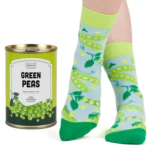 Skarpetki męskie damskie kolorowe SOXO groszek w puszce na prezent unisex - Skarpetki damskie - miniaturka - grafika 1