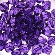 Półfabrykaty do biżuterii - Korale Akrylowe Diamentowe 10mm (14szt) Fioletowy - miniaturka - grafika 1