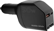 Ładowarki samochodowe - Mobile Origin 90W Car Charger CA22 - USB-C + USB-A, 2x USB-C Cable - miniaturka - grafika 1