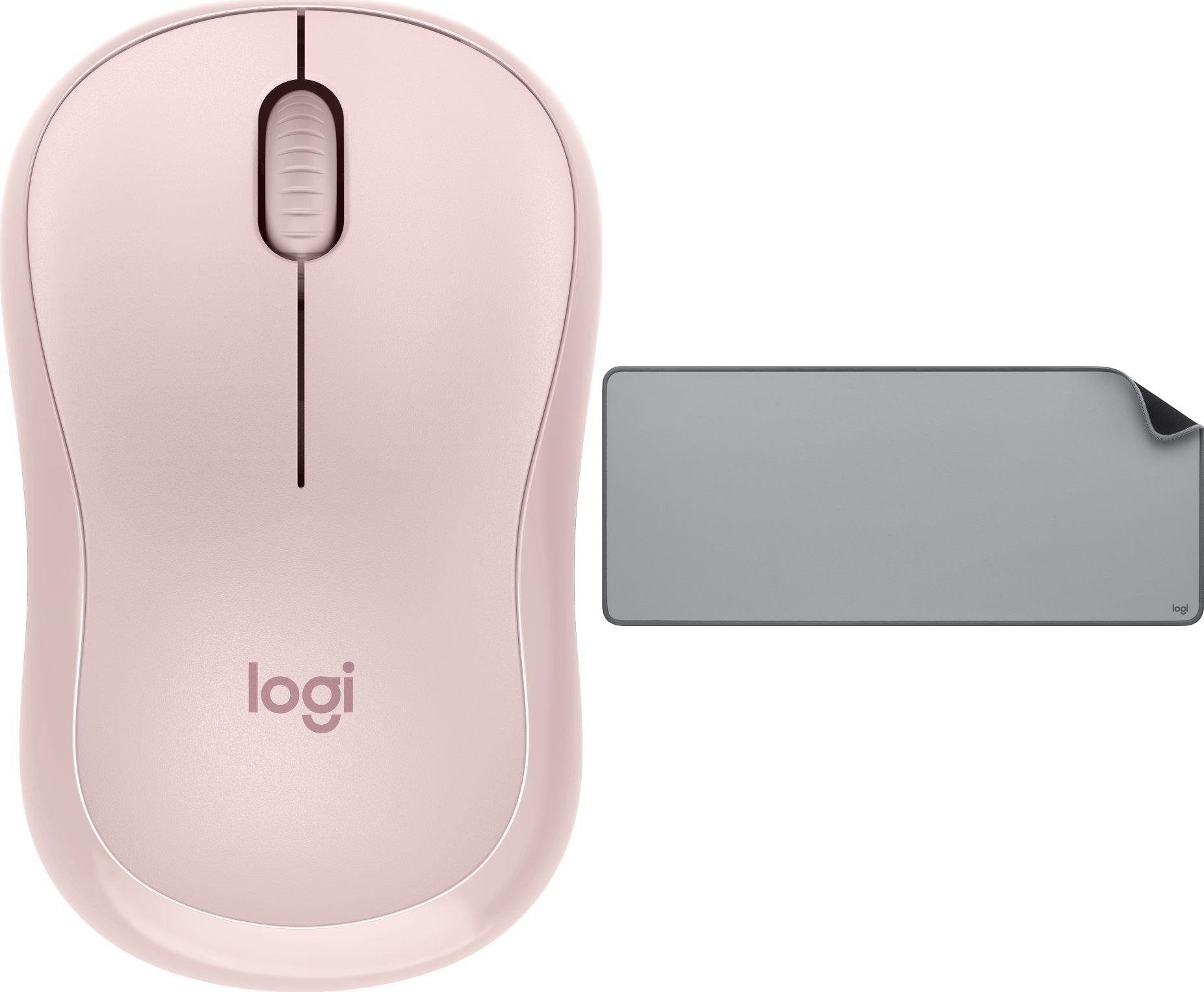 Logitech M240 Silent różowa 910-007121 + Studio Series - MID GREY 956-000052