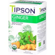 Herbata - Tipson Organic Ginger Mint Herbata Ziołowa Mięta Lukrecja Saszetki - 20 X 1,5 G - miniaturka - grafika 1