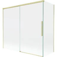 Parawany nawannowe - Mexen Rox parawan nawannowy 2-skrzydłowy rozsuwany 170 + 80 x 150 cm, transparent, złoty szczotkowany - 8C9-170-080-55-00 - miniaturka - grafika 1